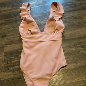 Women’s Small pink one piece swim suit
